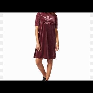 Adidas Burgundy Velvet Dress
